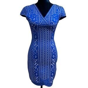 Bandage Dress Open Back Blue Medium Gorgeous dress thick stretchy material